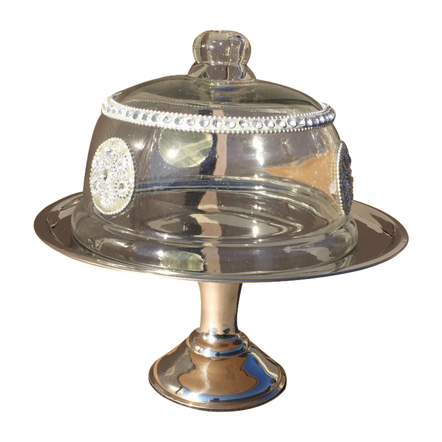 GiftBay Creations® Wedding Cake Stand Pedestal Stainless Steel