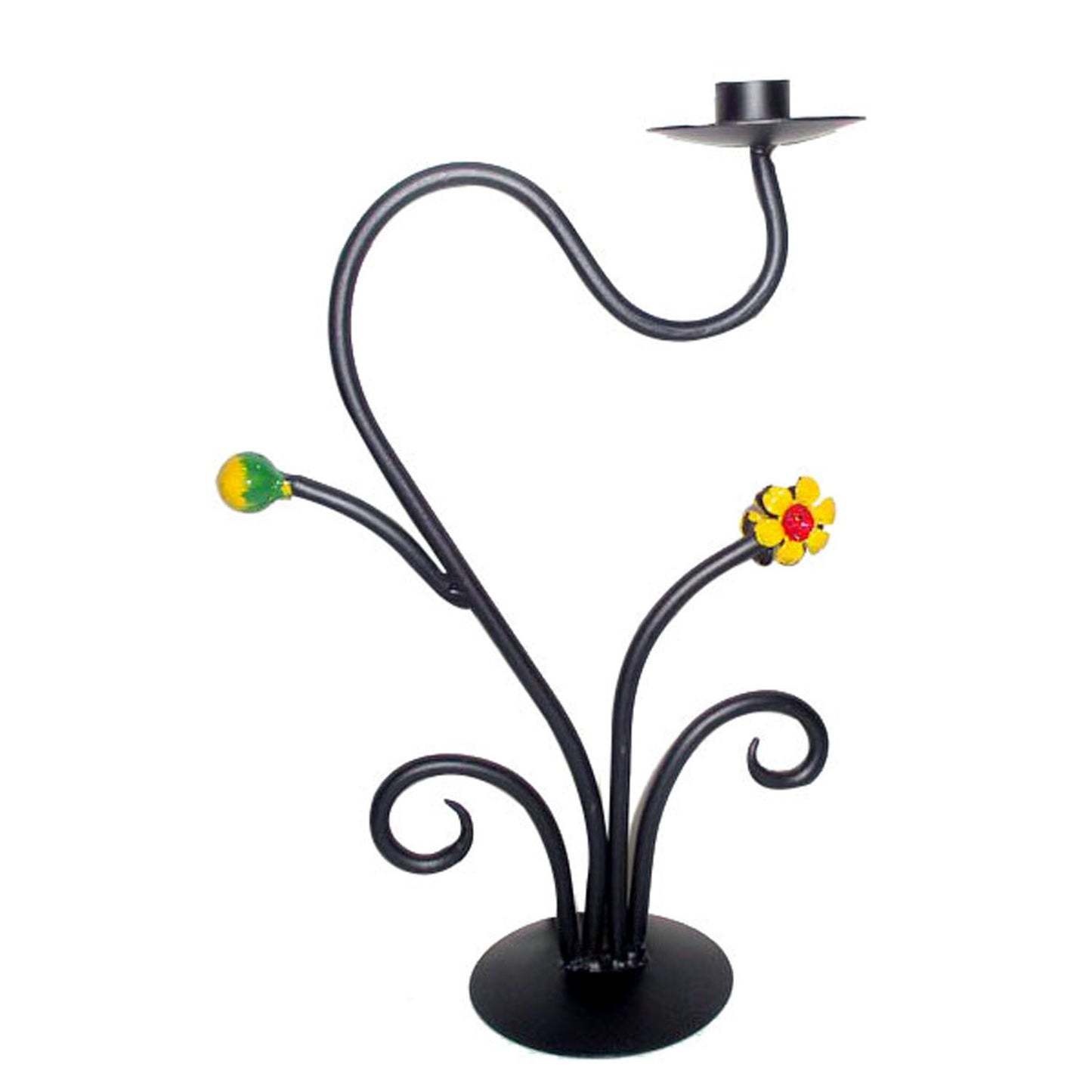 GiftBay 14003 Beautiful Candlestick Holder 13", Black Powder Coated Finish