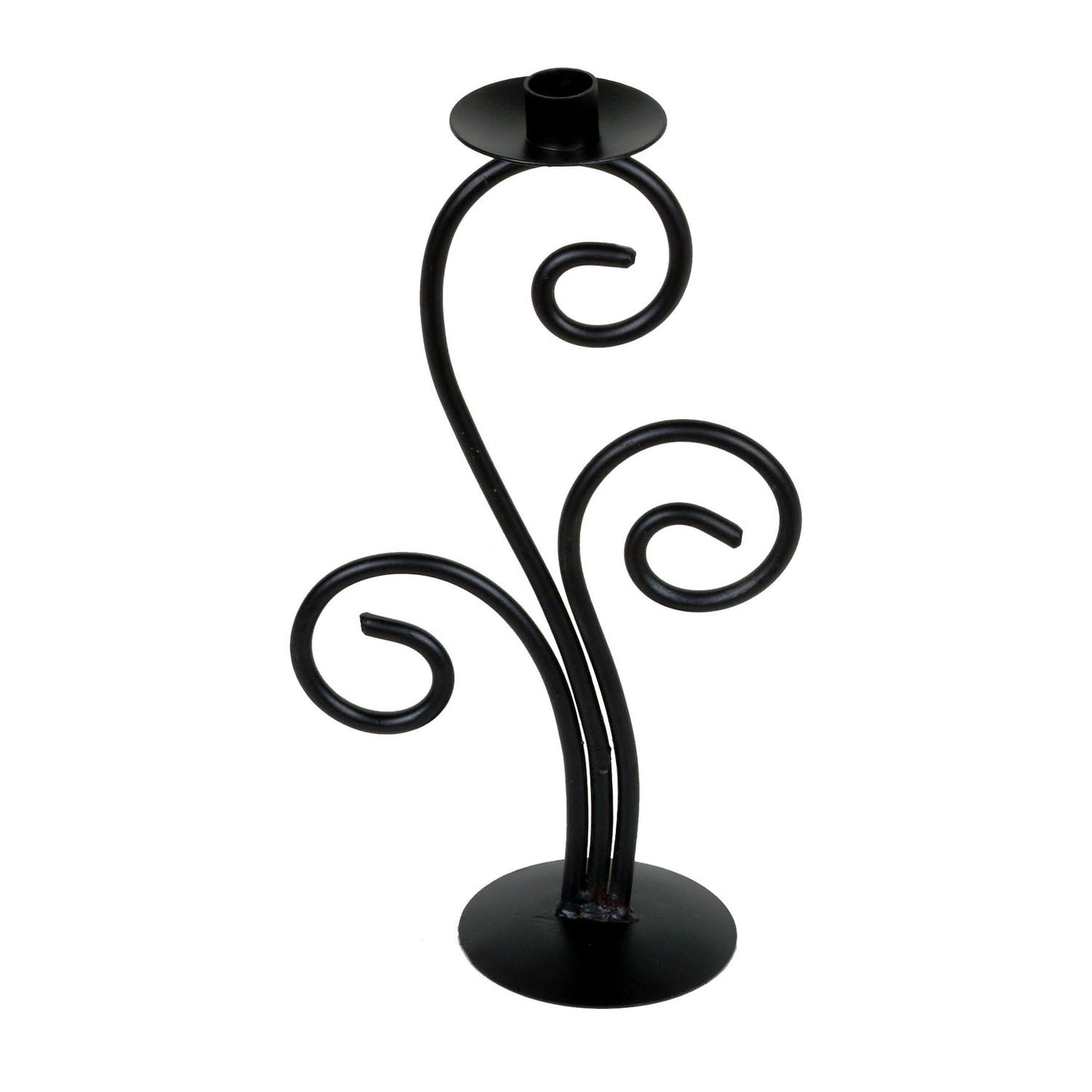 GiftBay 14008 Candlestick Holder 13", Black Powder Coated Finish