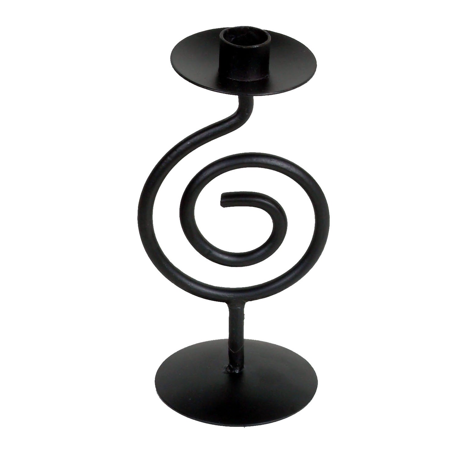 GiftBay 14009 Beautiful Candlestick Holder 8", Black Powder Coated Finish