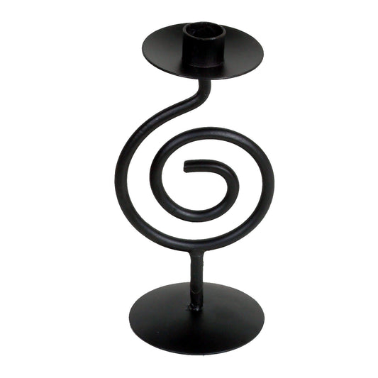 GiftBay 14009 Beautiful Candlestick Holder 8", Black Powder Coated Finish
