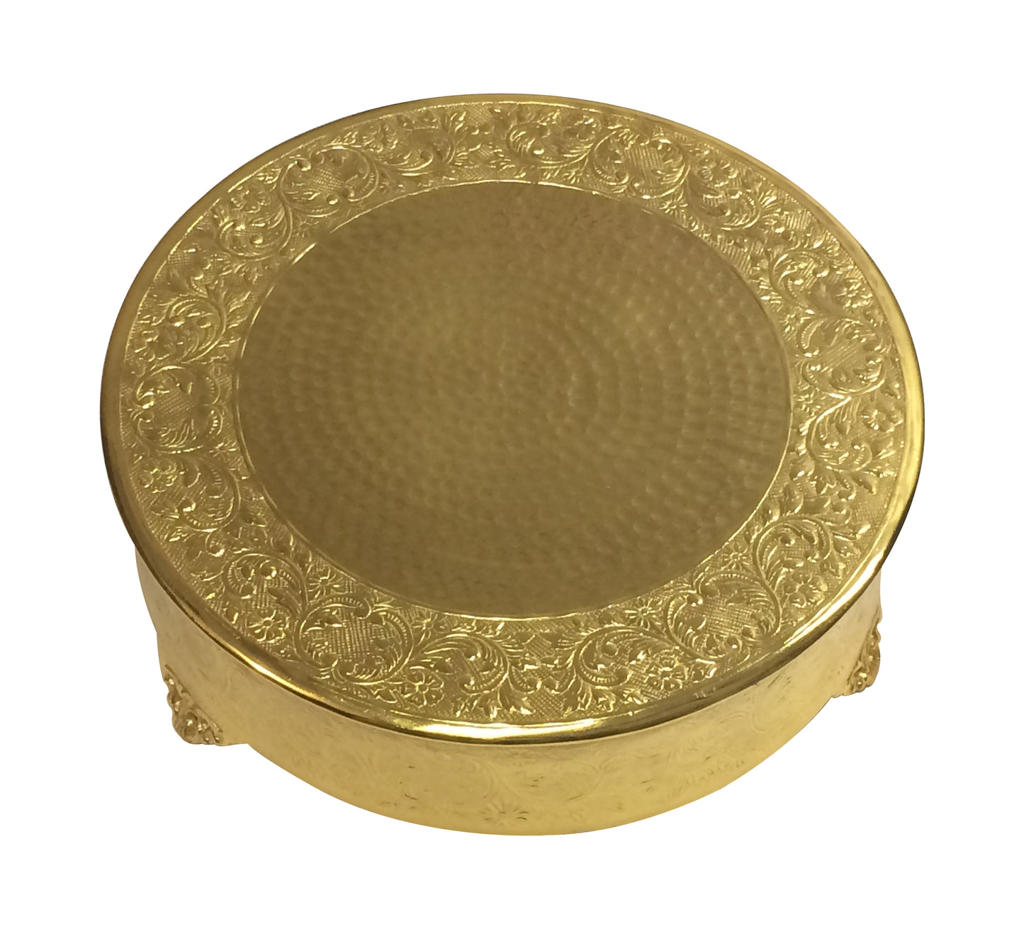 GiftBay Gold Wedding Cake Stand Round 14", Aluminum Metal