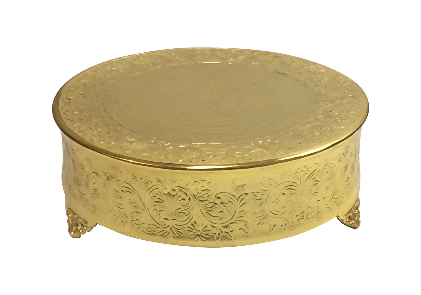 GiftBay Gold Wedding Cake Stand Round 22", Aluminum Metal