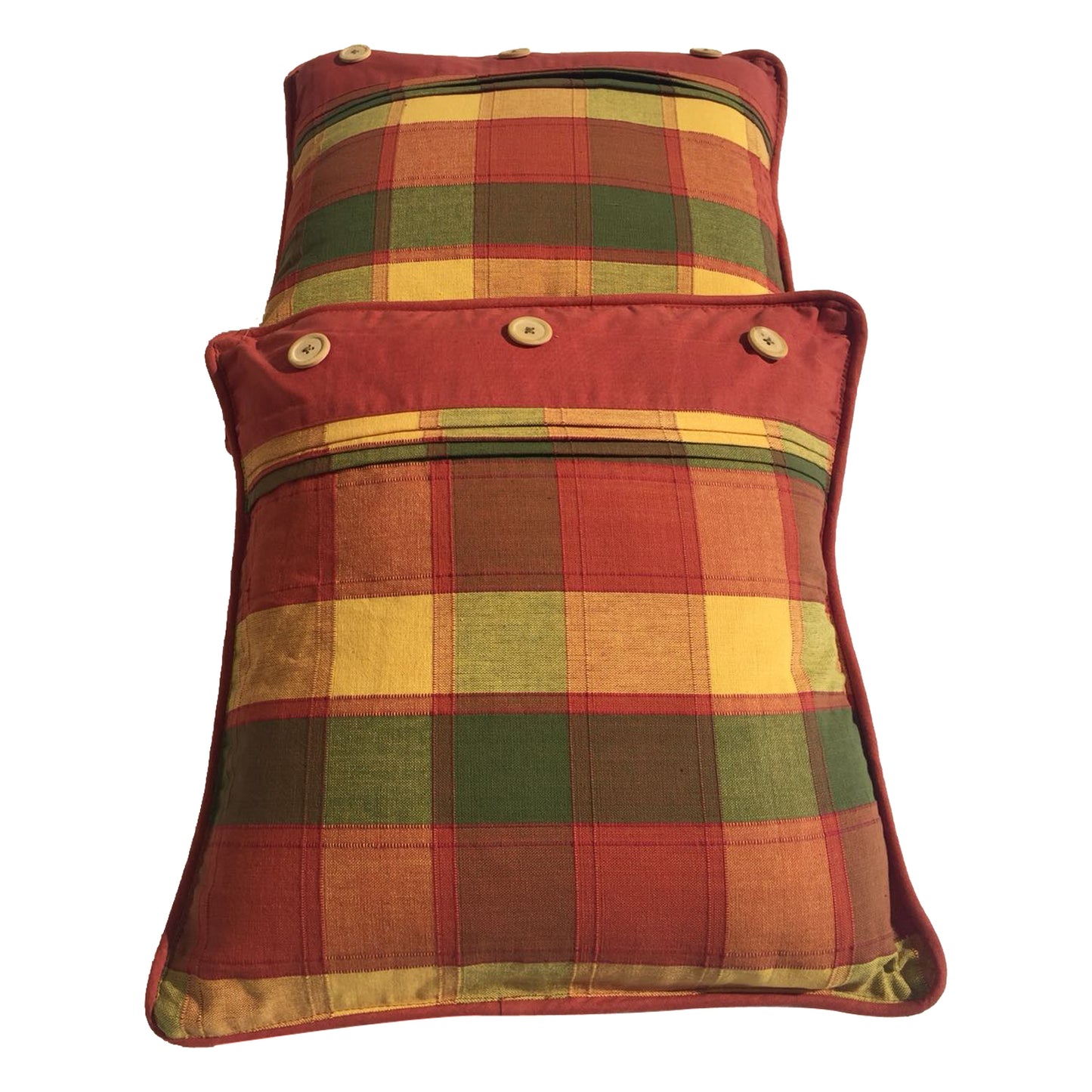 GiftBay Square Shape Set of 2 Throw Pillow Cushion Cover 16" x 16" with Pillow