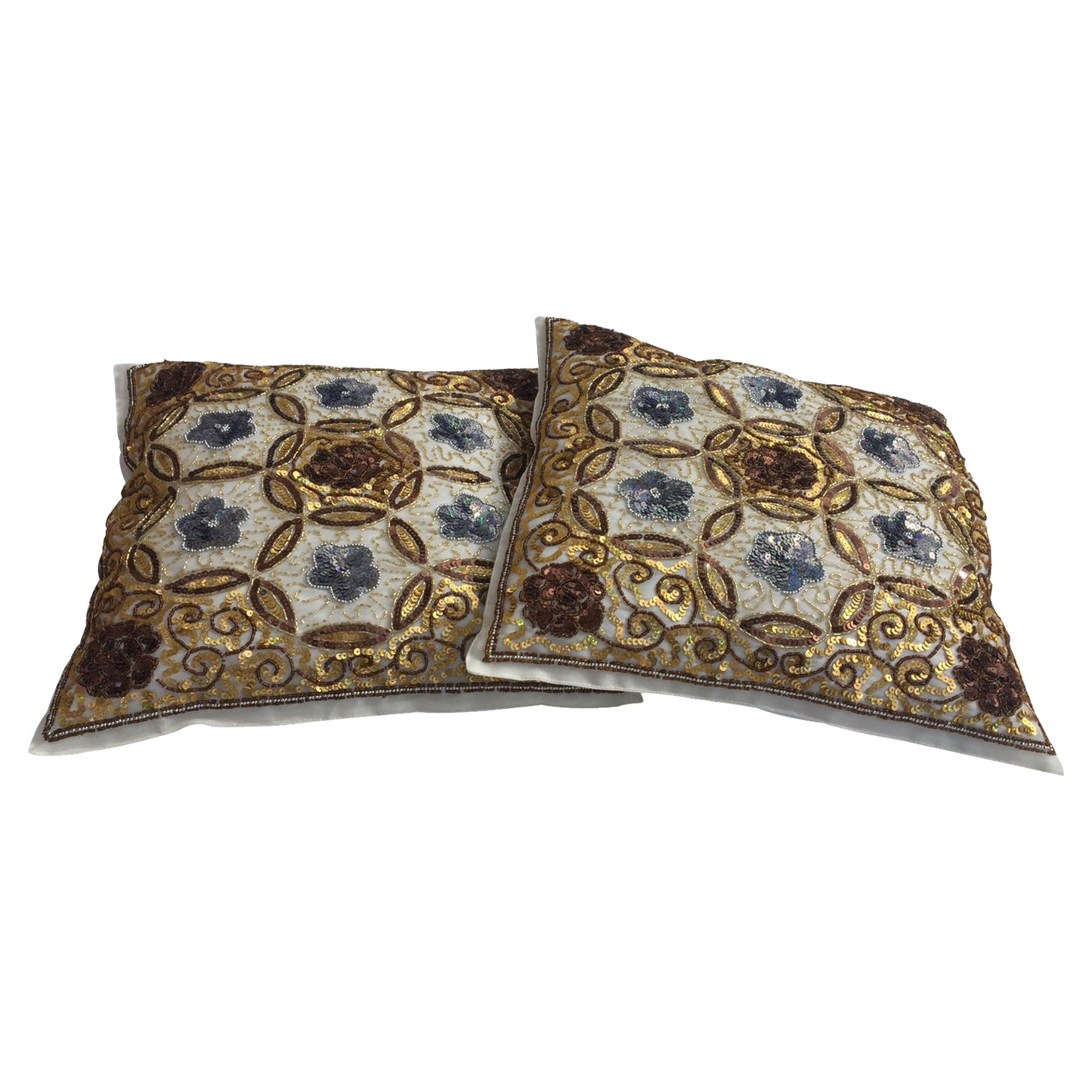 GiftBay Square Shape Set of 2 Throw Pillow Cushion Cover 16" x 16" with Pillow