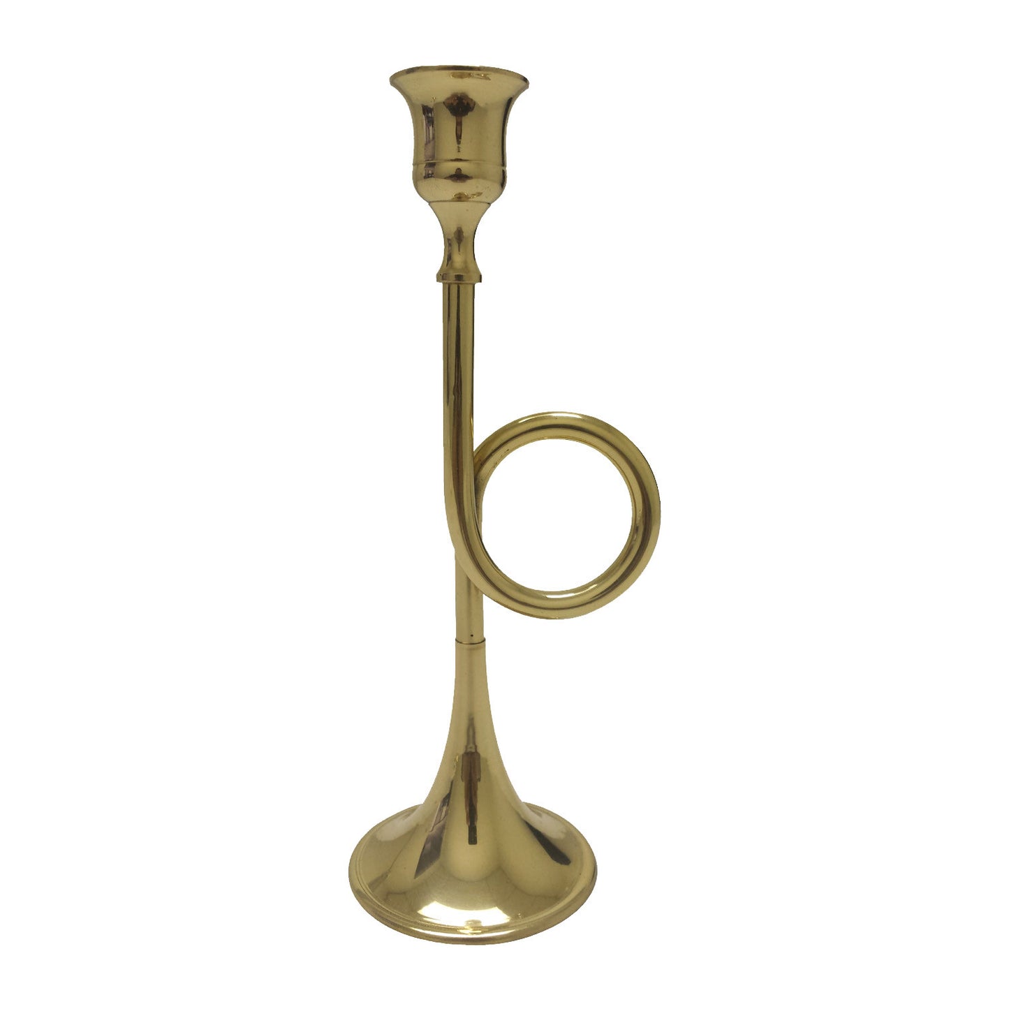 GiftBay 1009 Candlestick Holder, Brass Polished Finish, 8.5"h