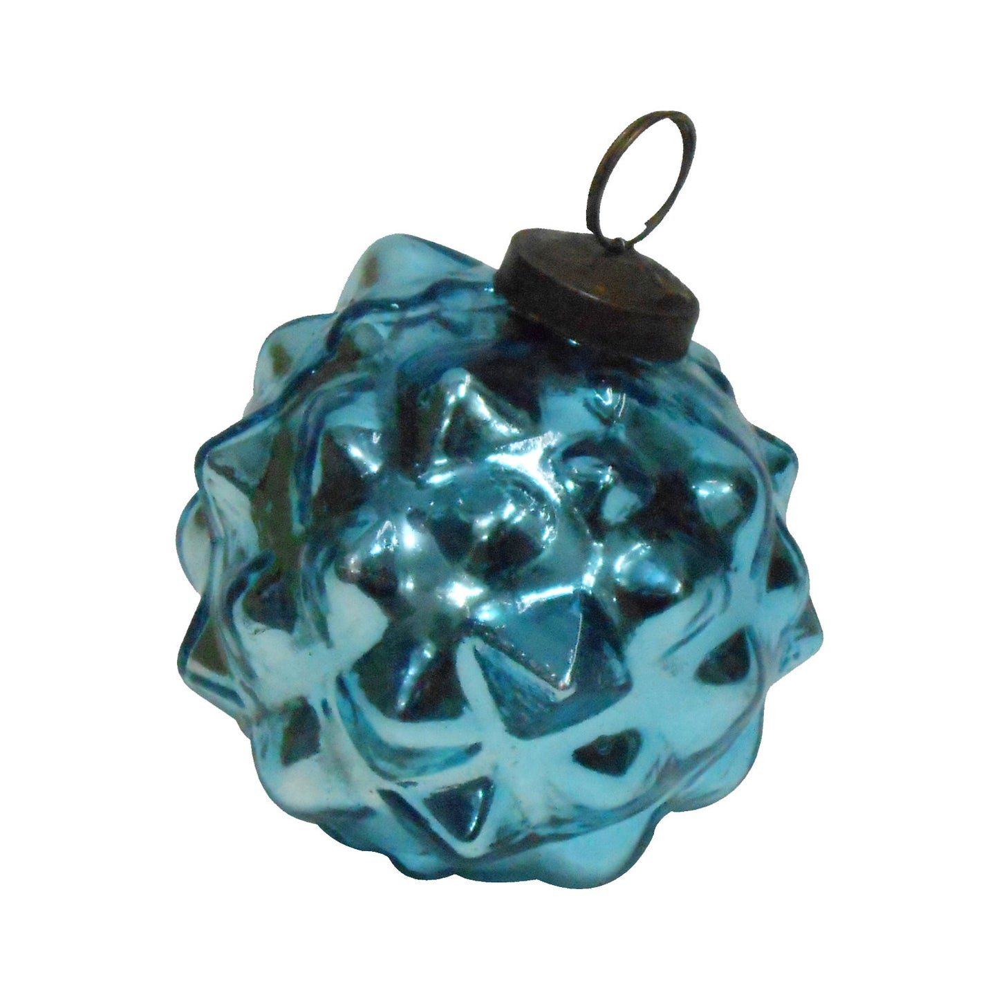 GiftBay ORN-106(S/12) Antique-look Glass Ornament 3" H, Set of 12 for Christmas Tree Decorations