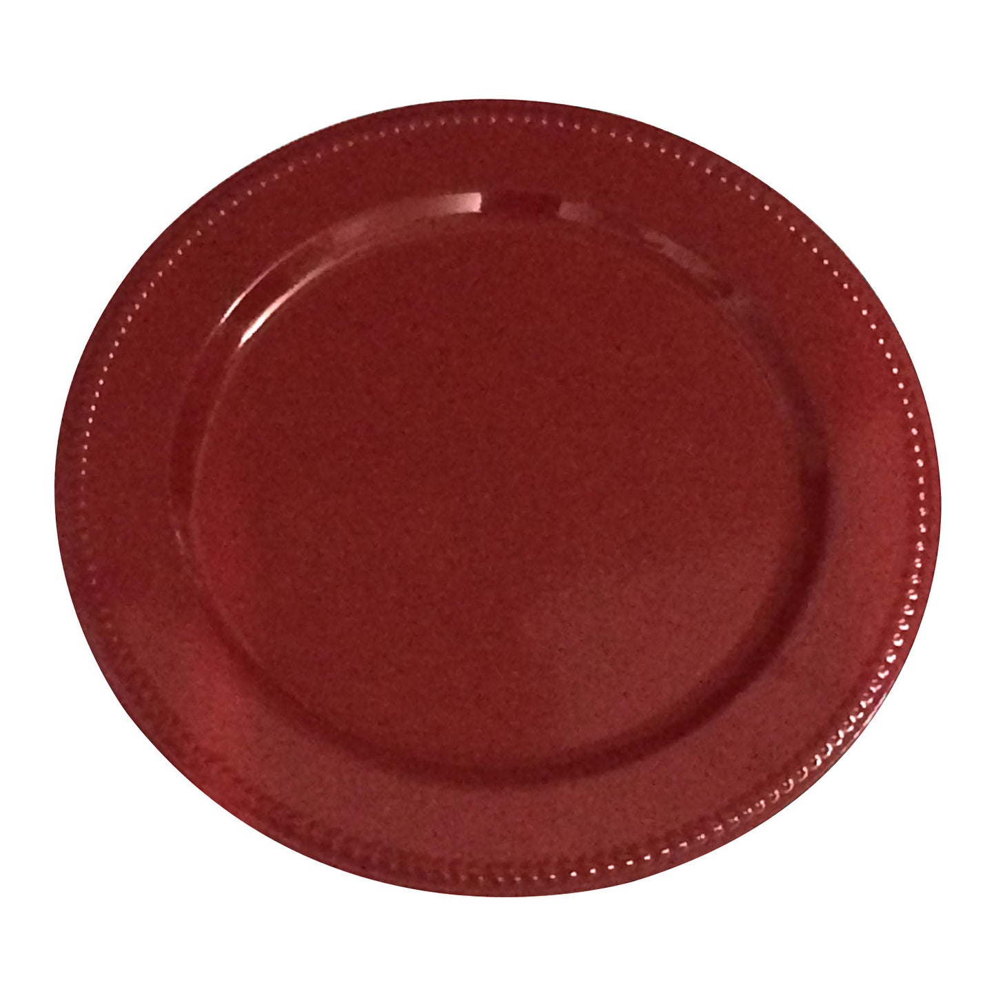 GiftBay Creations CP-15(S/4) Wedding Metal Charger Plates 13" Round, Red Powder Coated Finish Set of 4 Plates