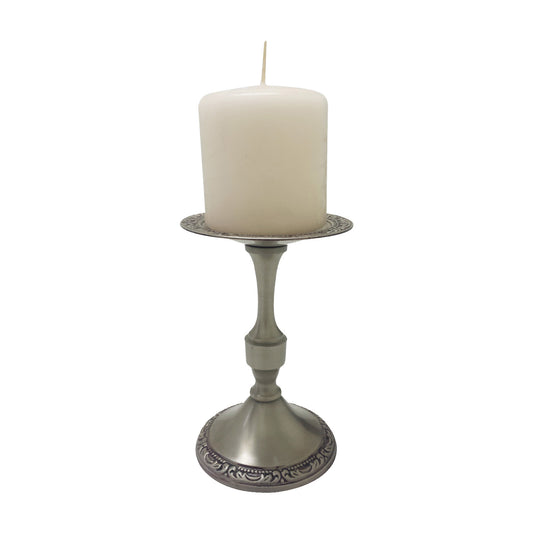 GiftBay 1005 Candlestick Holder, Antique Pewter Finish, 6"h