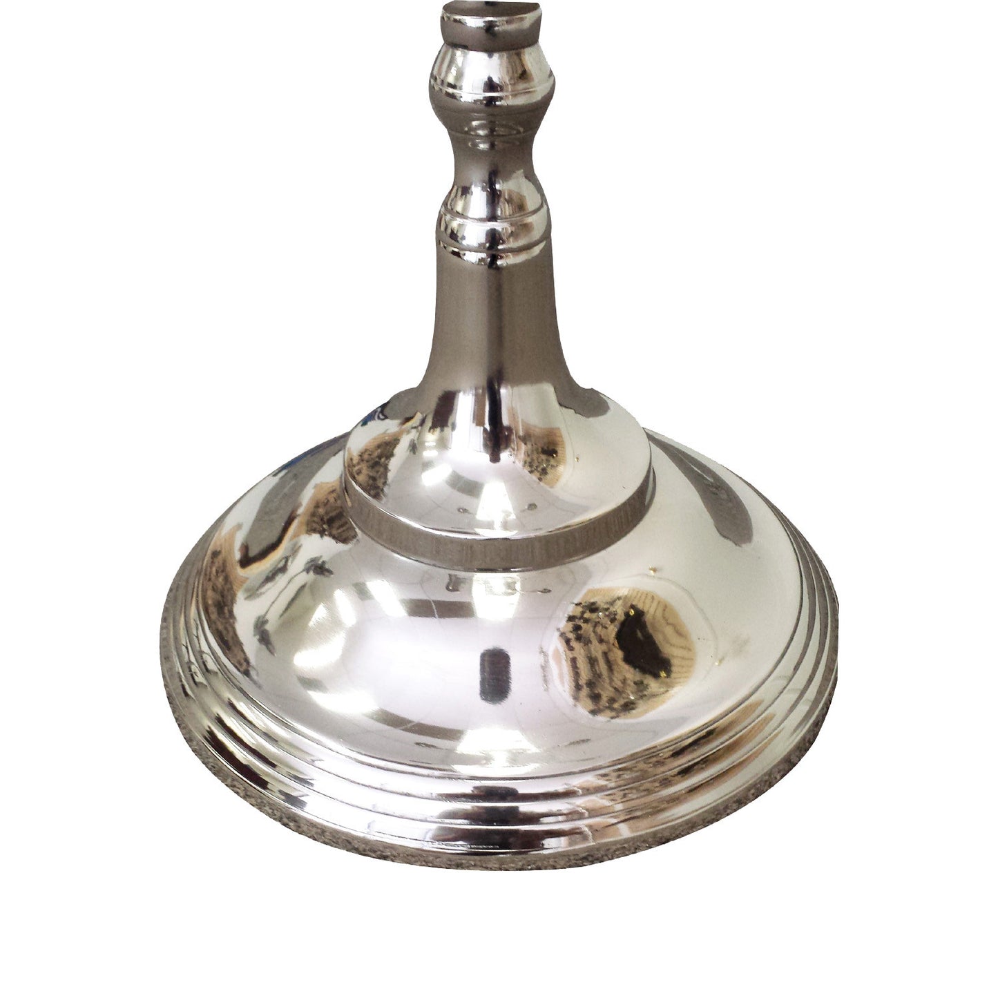 GiftBay 4016 Wedding Candelabra with 5 Candlestick Holders and 1 Flower Pot Plate Holder, Silver, Nickle Plated, 62"H and 27"W