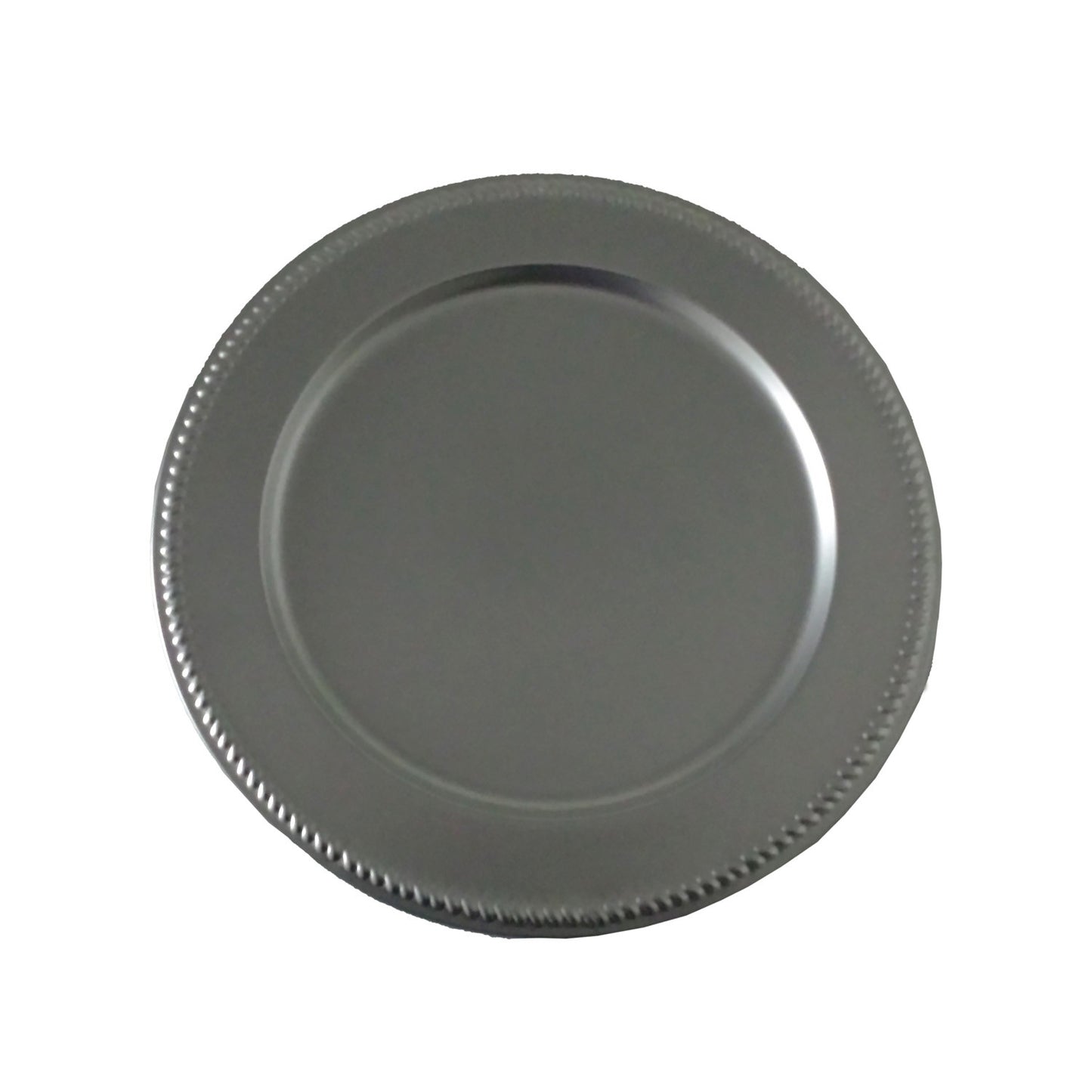GiftBay Creations CP-007(S/6) Wedding Metal Charger Plates 13" Round, Silver Finish Set of 6 Plates