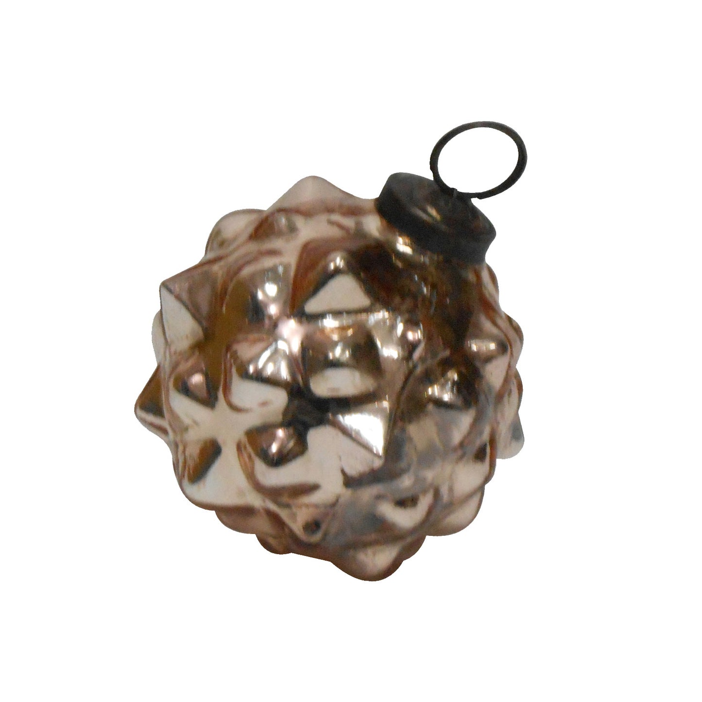 GiftBay ORN-105(S/12) Antique-look Glass Ornament 3" H, Set of 12 for Christmas Tree Decorations
