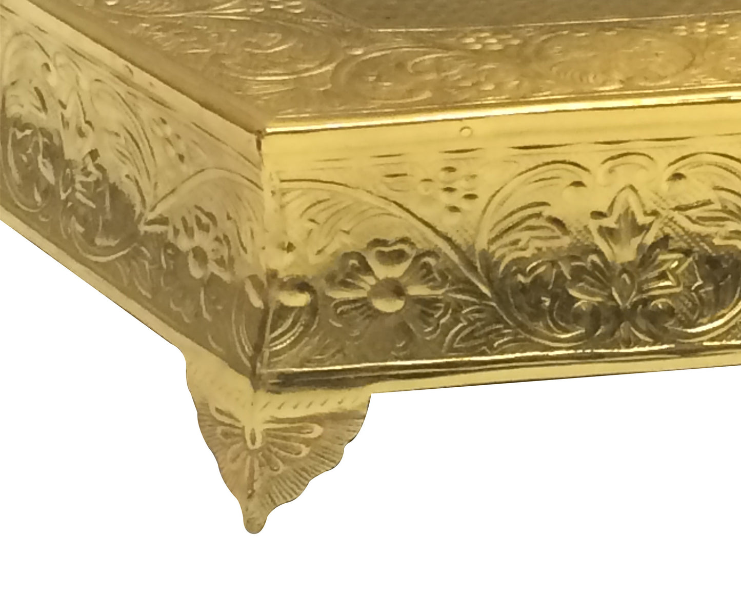 GiftBay Wedding Cake Stand Hexagonal Shape 18", Aluminum Gold Finish