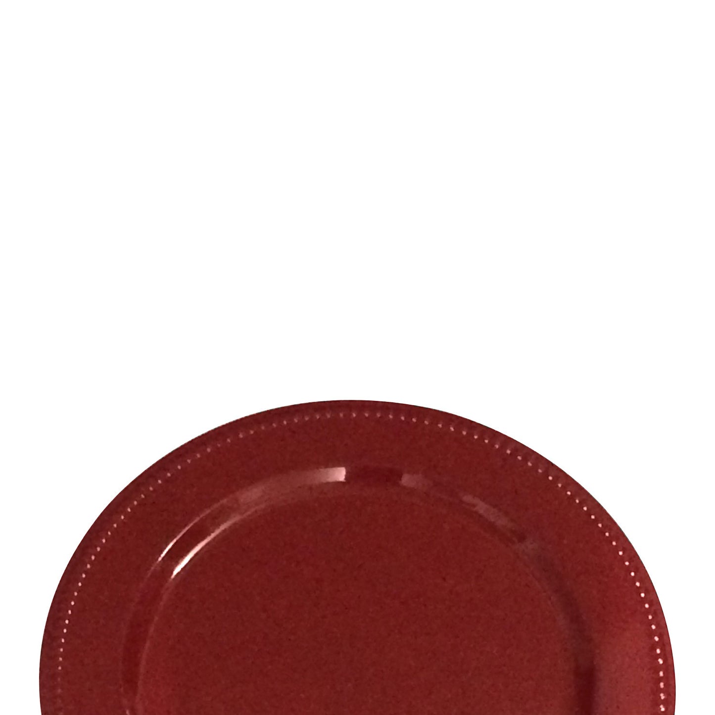GiftBay Creations CP-15(S/4) Wedding Metal Charger Plates 13" Round, Red Powder Coated Finish Set of 4 Plates