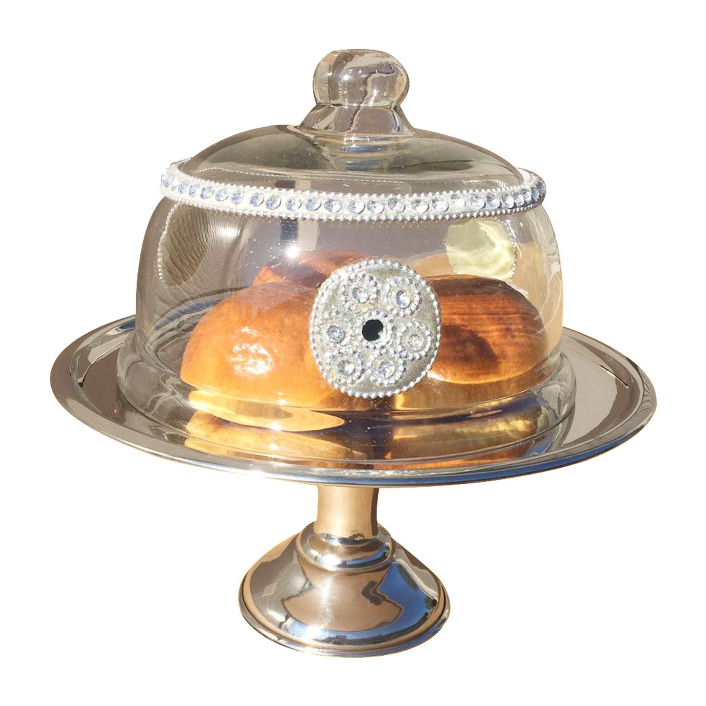 GiftBay Creations® Wedding Cake Stand Pedestal Stainless Steel