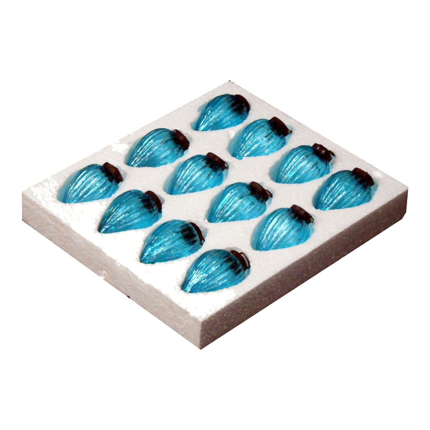 GiftBay Creations ORN-124(S/12) Antique-look Glass Ornament 3" H, Set of 12 for Christmas Tree Decoration