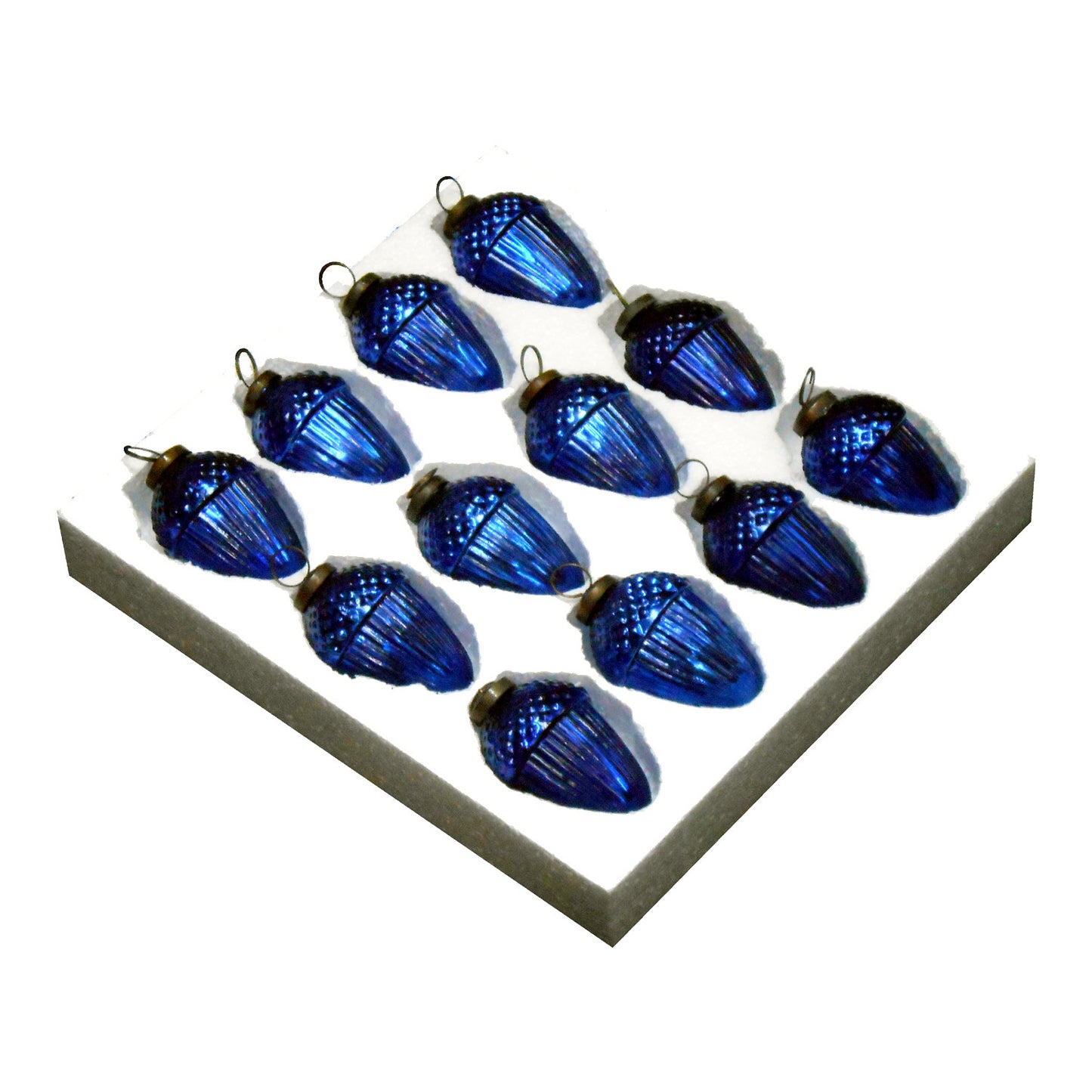 GiftBay Creations ORN-112(S/12) Antique-look Glass Ornament 3.5" H, Set of 12 for Christmas Tree Decoration