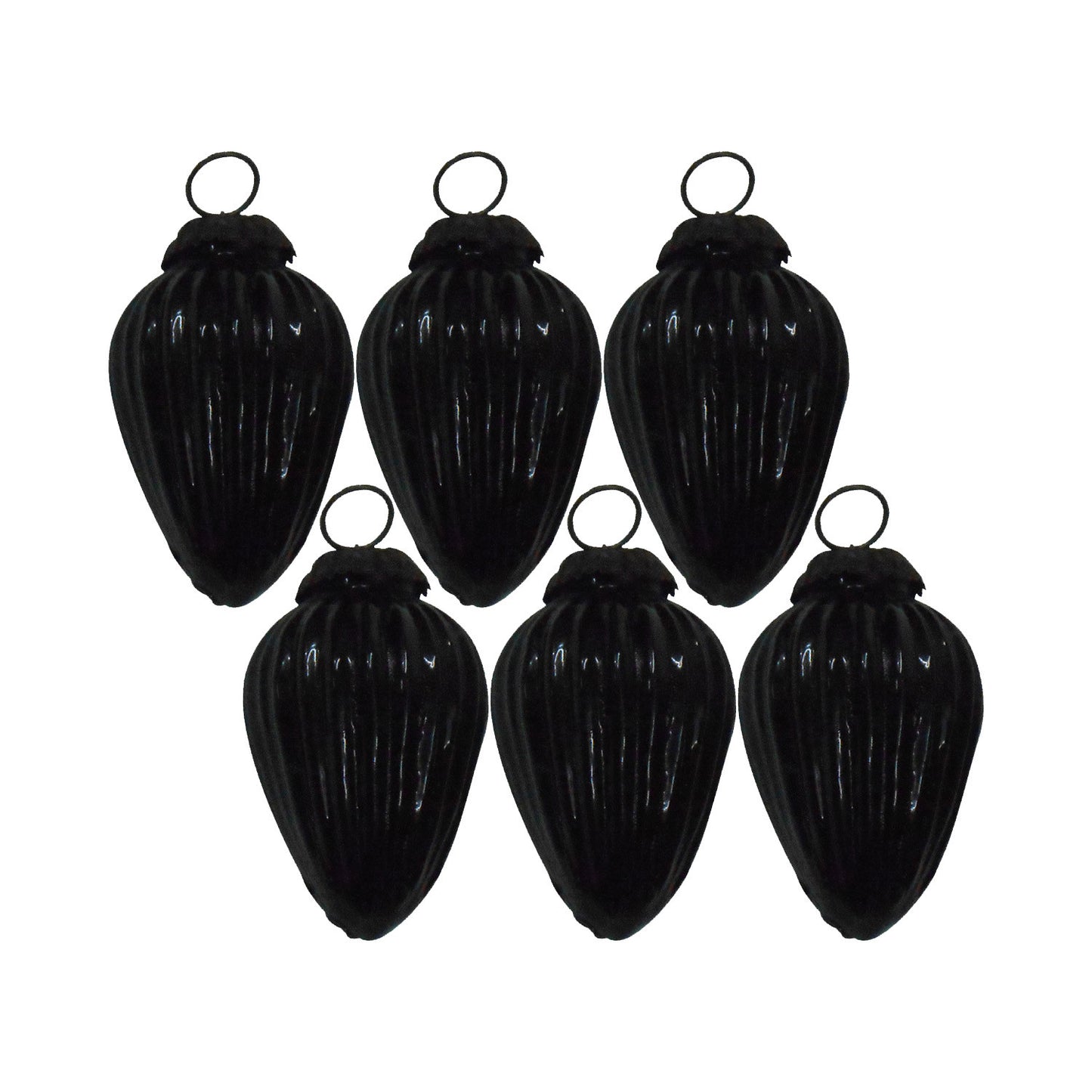 GiftBay 059(S/6) Glass Christmas Tree Ornament Set of 6 Pcs. An Antique-look Glass Ornament Set.