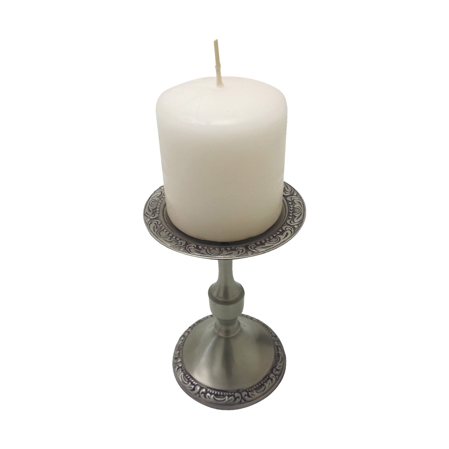 GiftBay 1005 Candlestick Holder, Antique Pewter Finish, 6"h