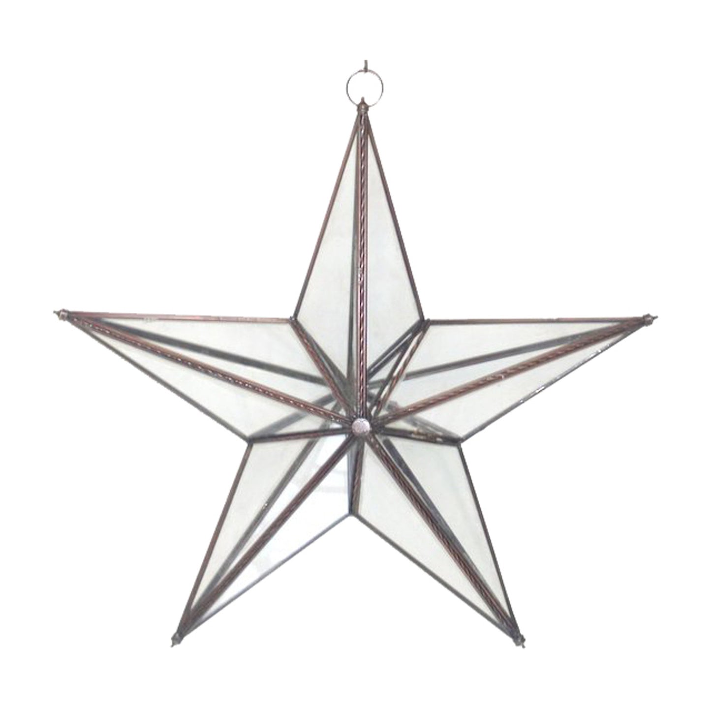 GiftBay 338 Huge Clear Hanging Glass Star 20" High for Indoor and Outdoor Festive Christmas Decoration.
