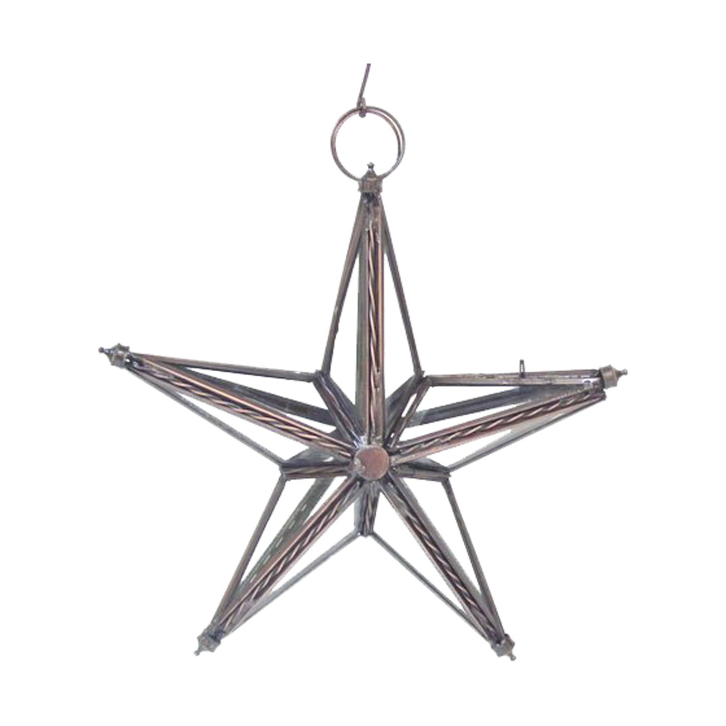 GiftBay 340 Clear Hanging Glass Star 9" High for Indoor and Outdoor Festive Christmas Decoration.