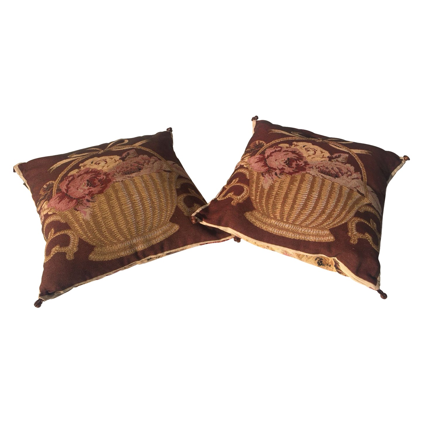 GiftBay Square Shape Set of 2 Throw Pillow Cushion Cover 16" x 16" with Pillow