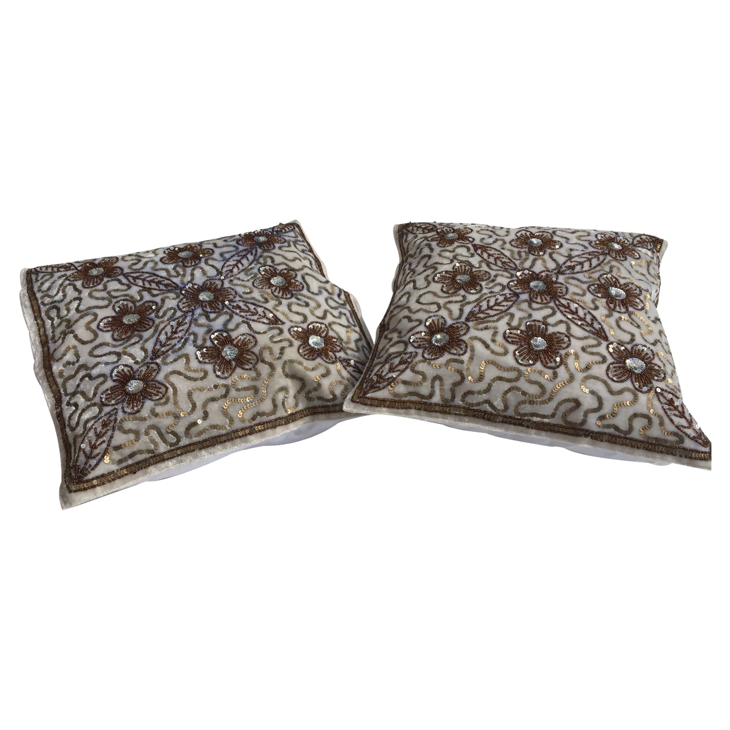 GiftBay Square Shape Set of 2 Throw Pillow Cushion Cover 16" x 16" with Pillow