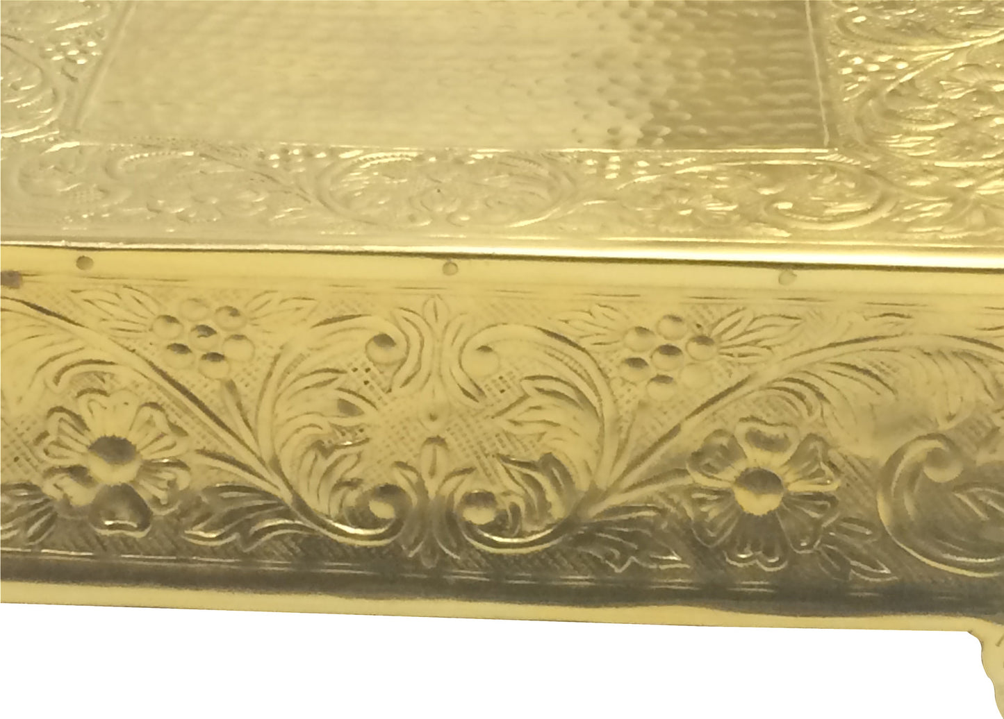 GiftBay Wedding Cake Stand Square 16-Inch, Aluminum Gold Finish