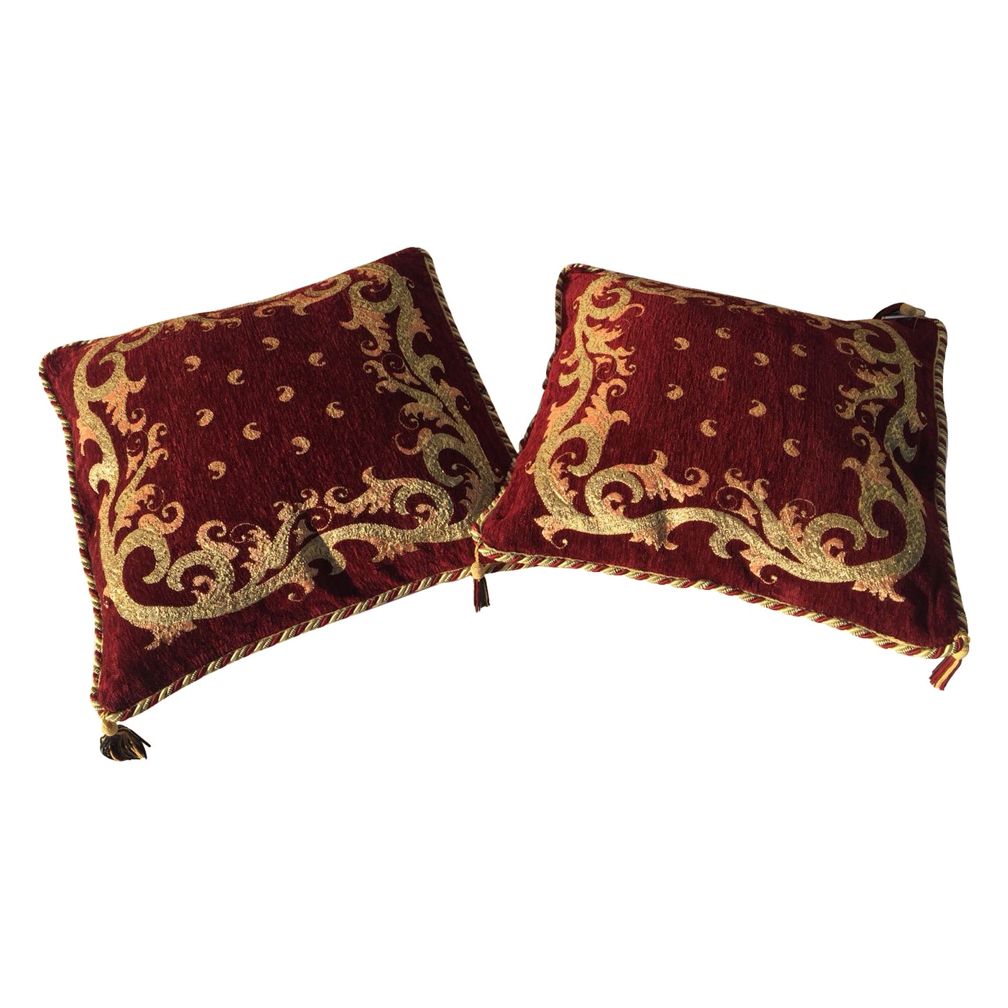 GiftBay Square Shape Set of 2 Throw Pillow Cushion Cover 16" x 16" with Pillow