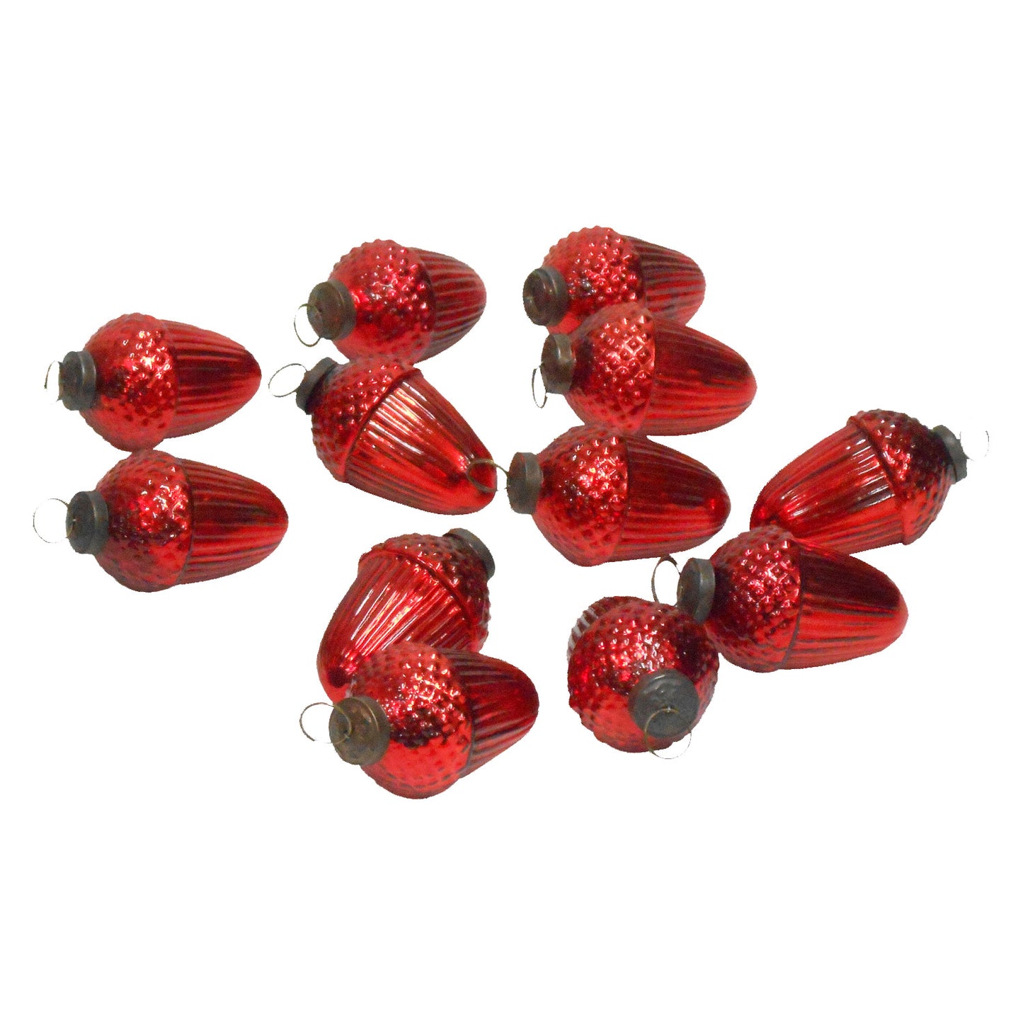 GiftBay Creations ORN-111(S/12) Antique-look Glass Ornament 3.5" H, Set of 12 for Christmas Tree Decoration