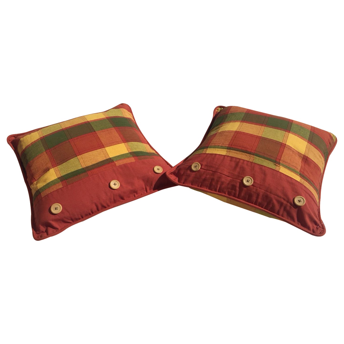 GiftBay Square Shape Set of 2 Throw Pillow Cushion Cover 16" x 16" with Pillow