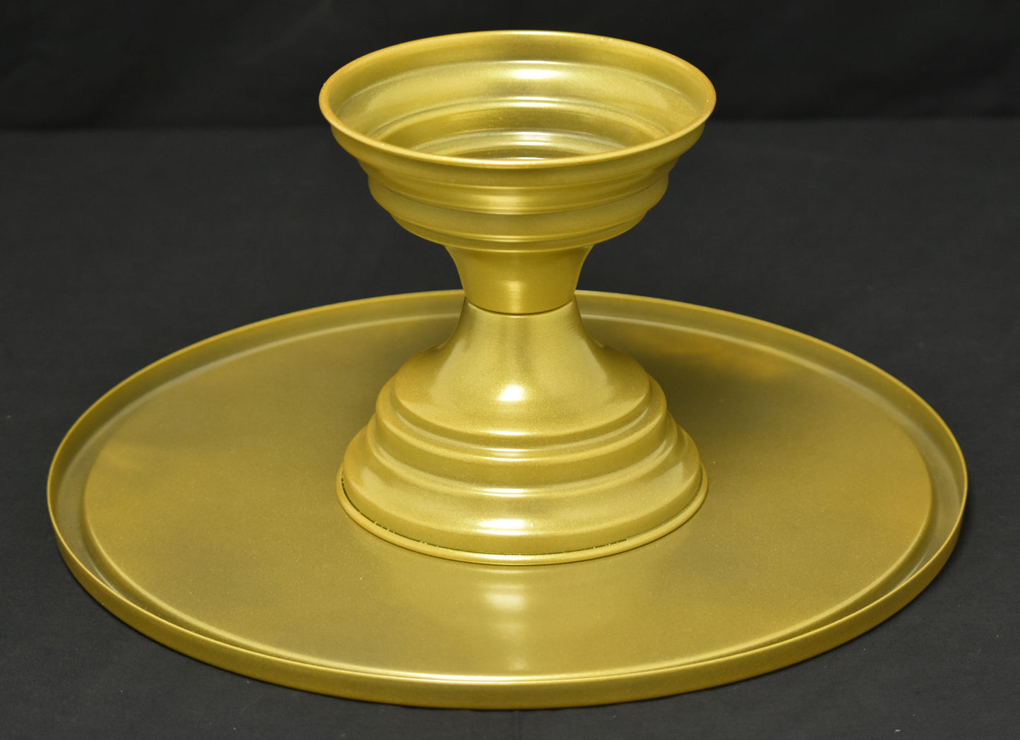 GiftBay Creations® Pedestal Cake Stand 13" Diameter (Top) Metal (Gold)