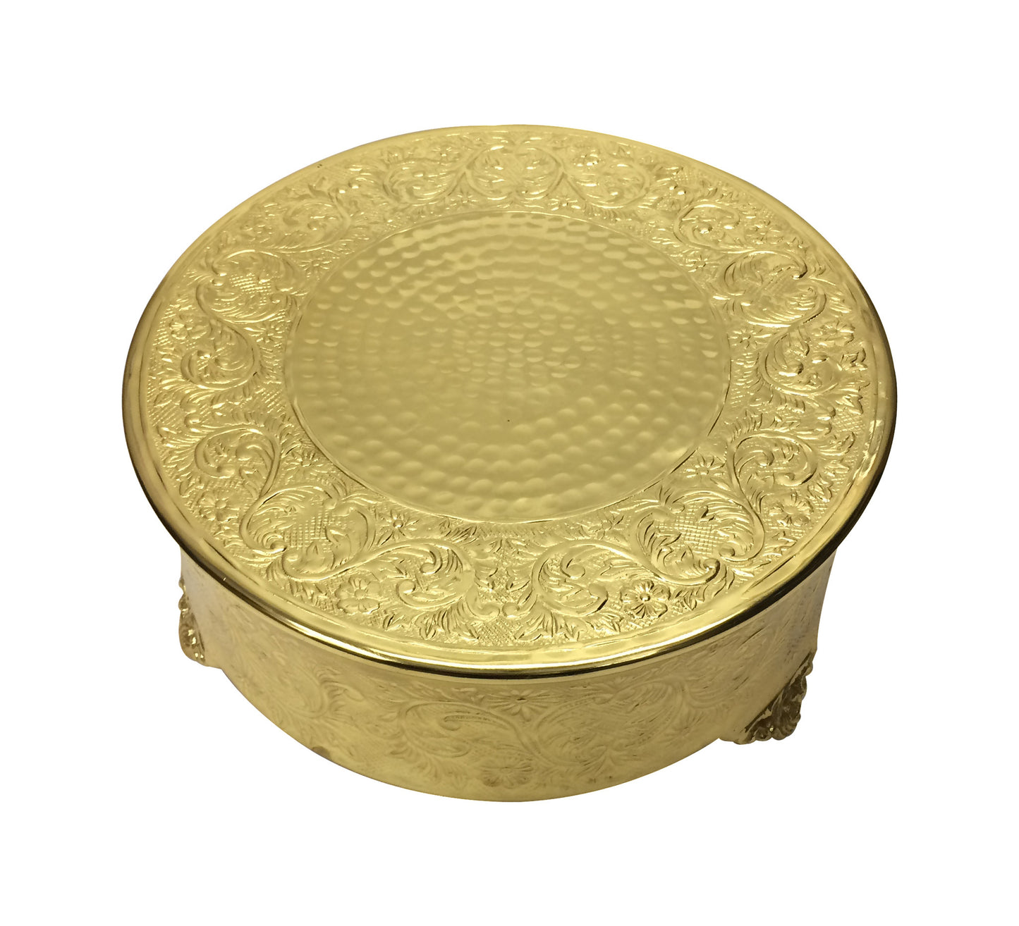 GiftBay Gold Wedding Cake Stand Round 16", Aluminum Metal