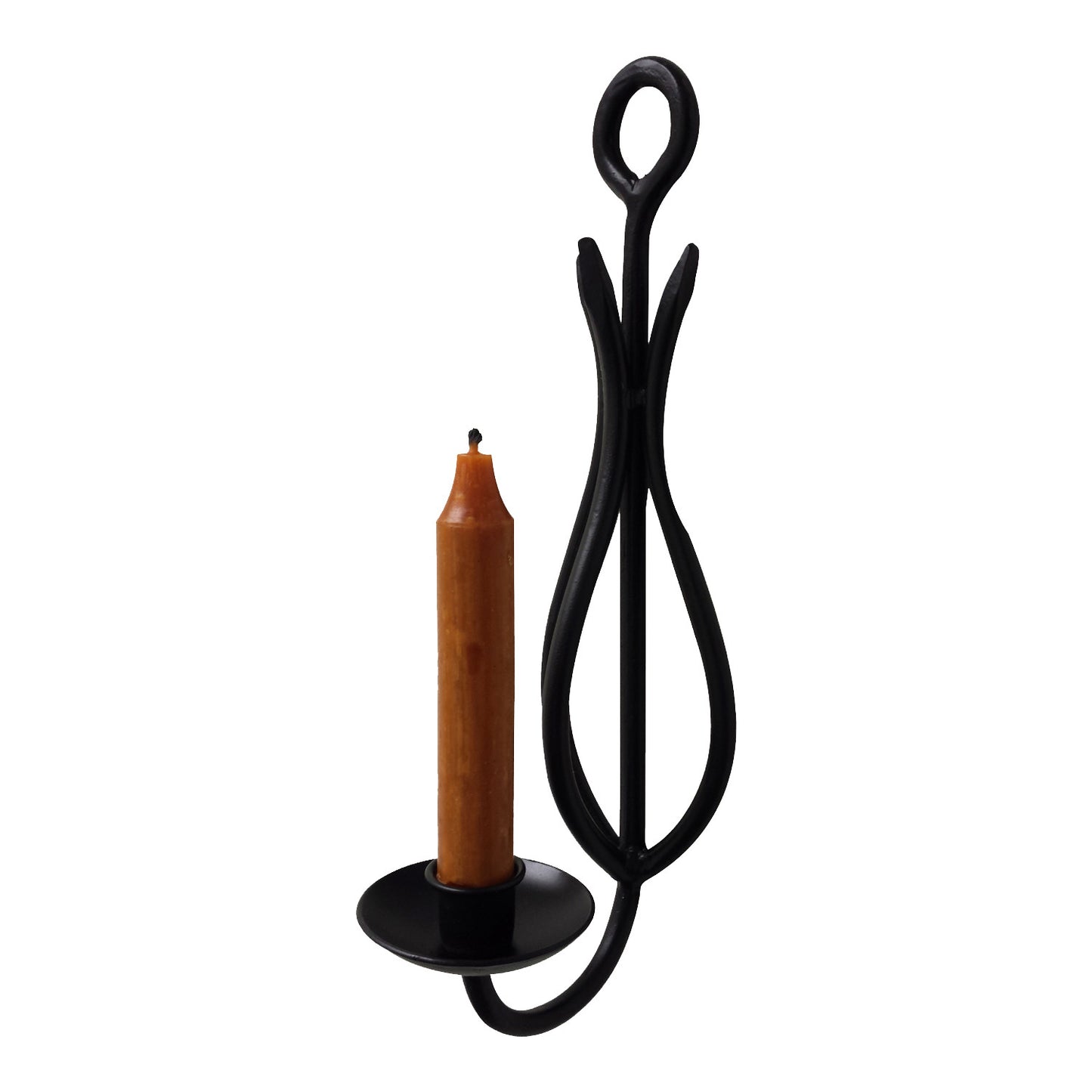 GiftBay 14020 Beautiful Wall Candle Sconce 12" High, Black Powder Coated