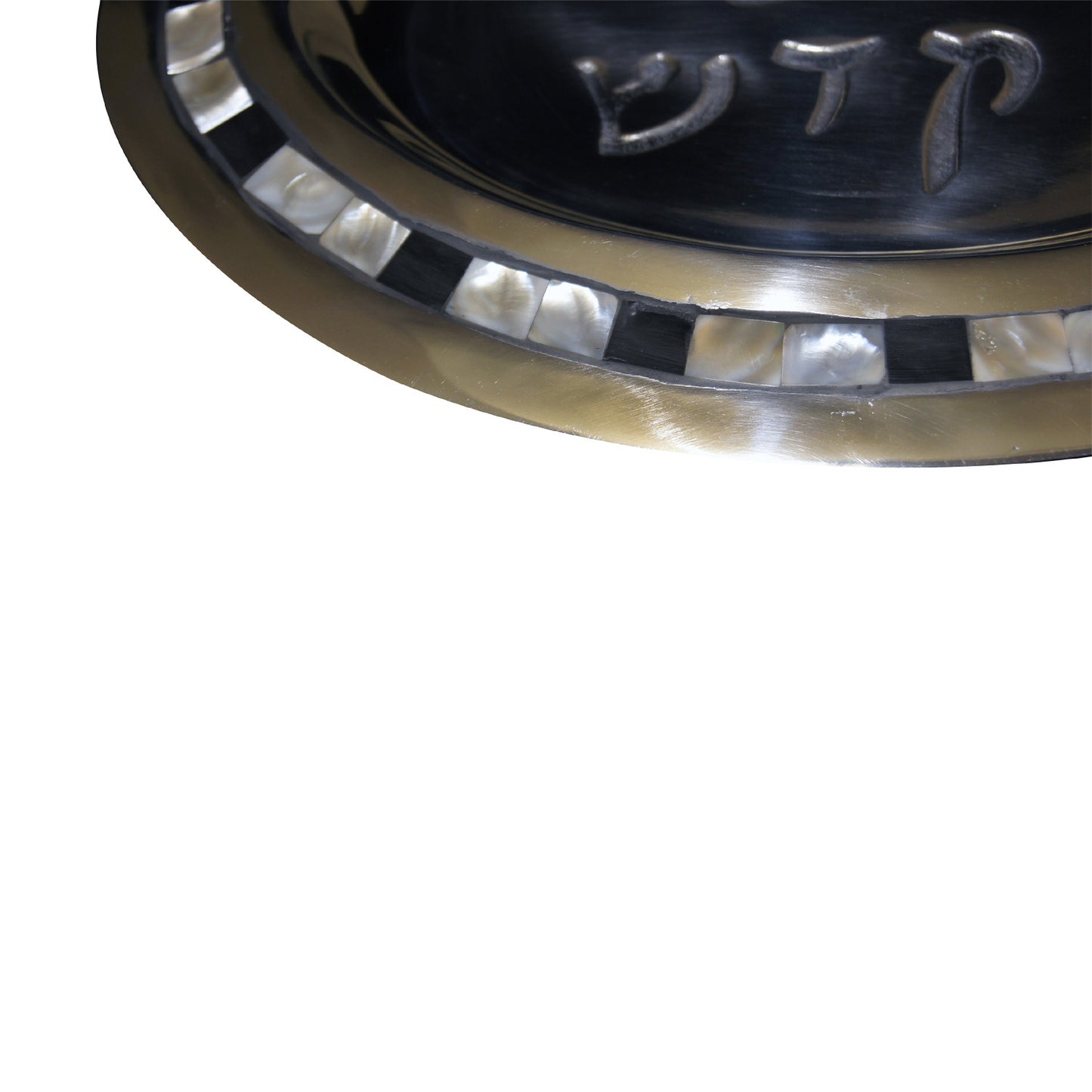 GiftBay 597 Challah Bread Oval Silver Finish Tray 14"x9" and Cutting Knife Set Polished Aluminum Made