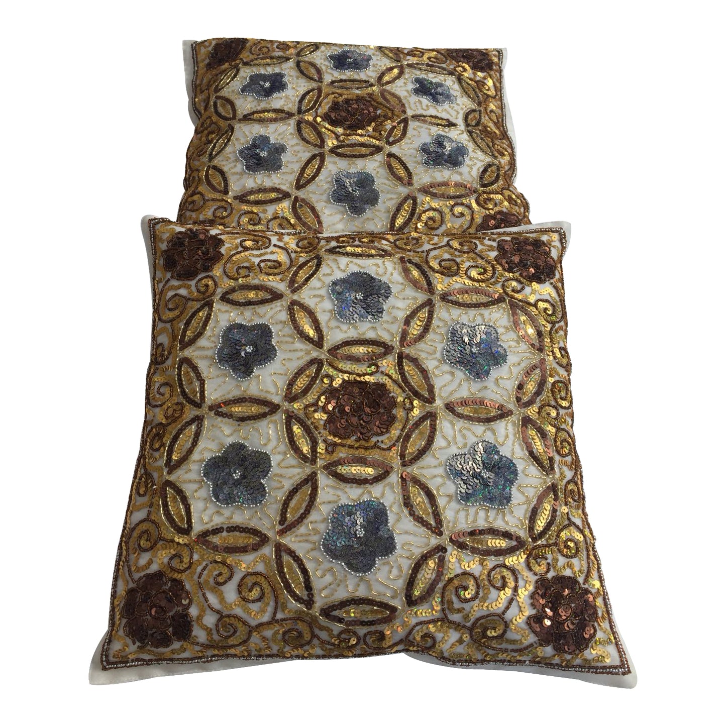 GiftBay Square Shape Set of 2 Throw Pillow Cushion Cover 16" x 16" with Pillow