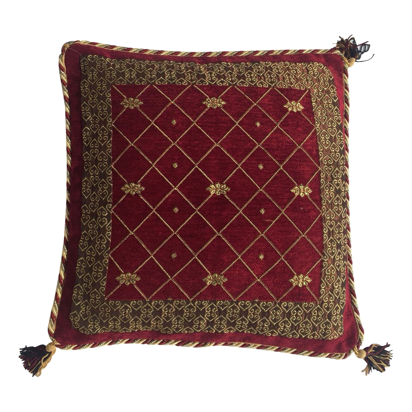 GiftBay Square Shape Set of 2 Throw Pillow Cushion Cover 16" x 16" with Pillow