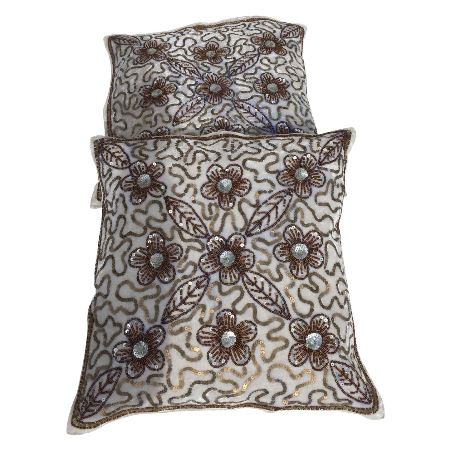GiftBay Square Shape Set of 2 Throw Pillow Cushion Cover 16" x 16" with Pillow