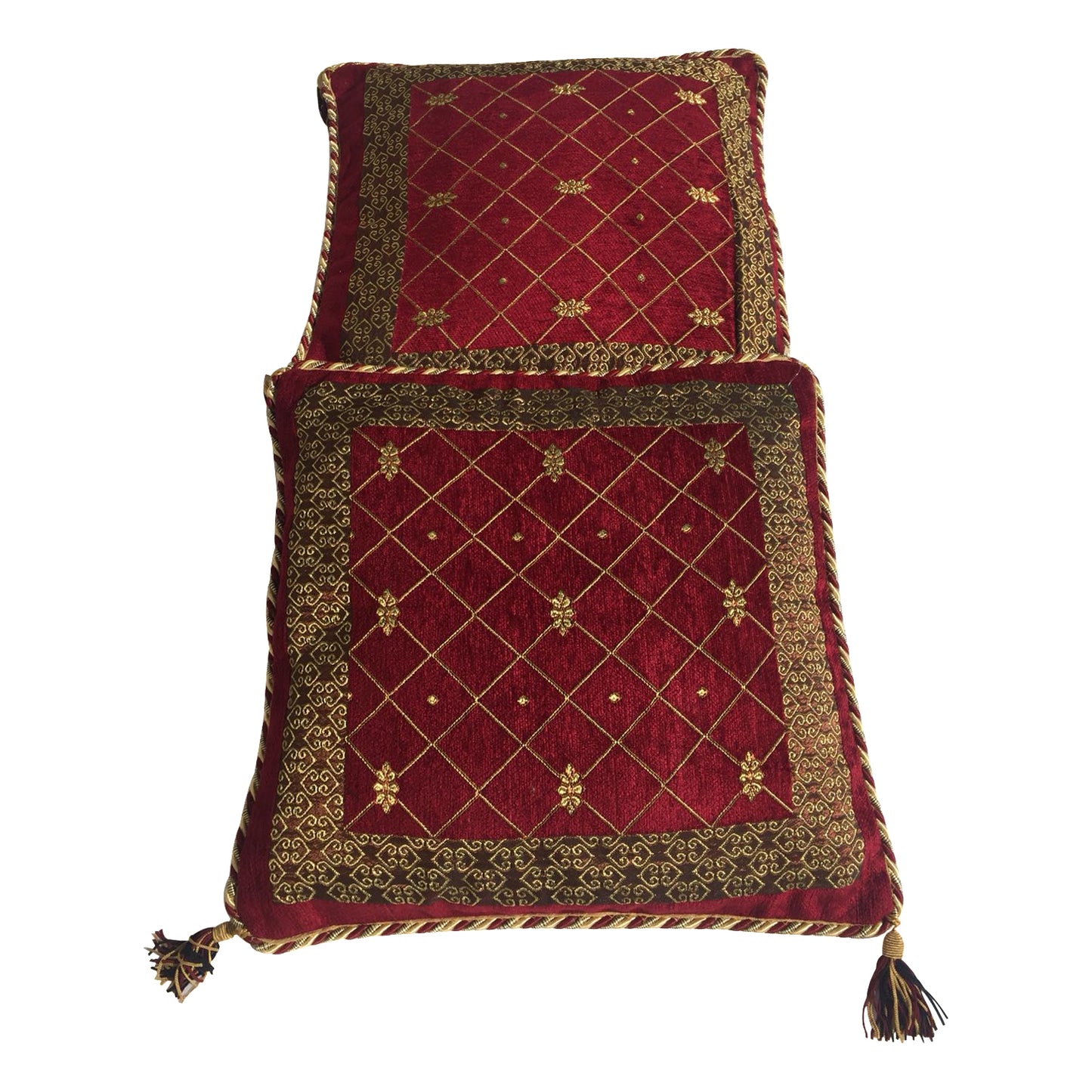 GiftBay Square Shape Set of 2 Throw Pillow Cushion Cover 16" x 16" with Pillow