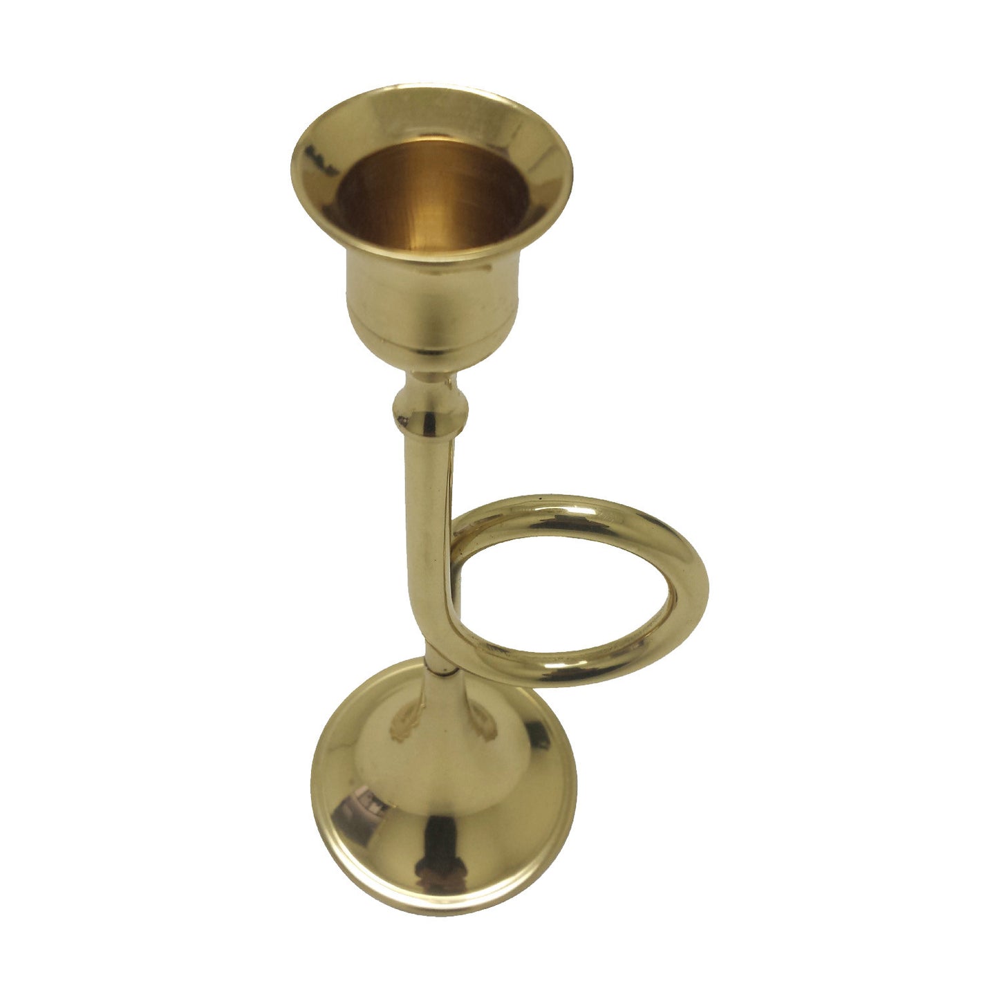 GiftBay 1009 Candlestick Holder, Brass Polished Finish, 8.5"h