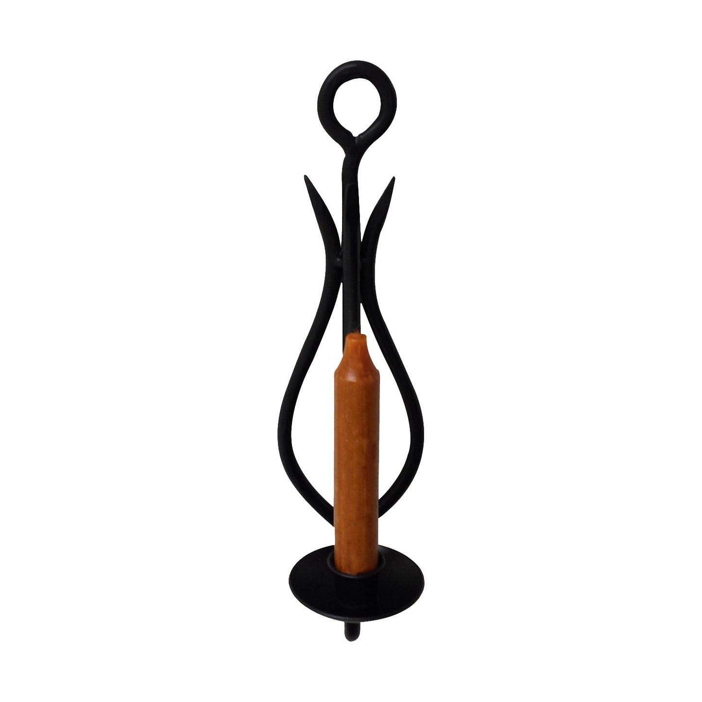 GiftBay 14020 Beautiful Wall Candle Sconce 12" High, Black Powder Coated