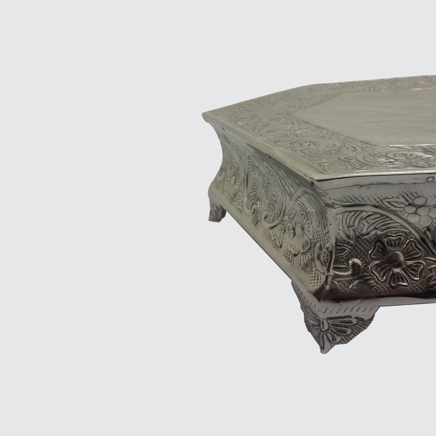 GiftBay Wedding Cake Stand Hexagonal Shape 16", Silver