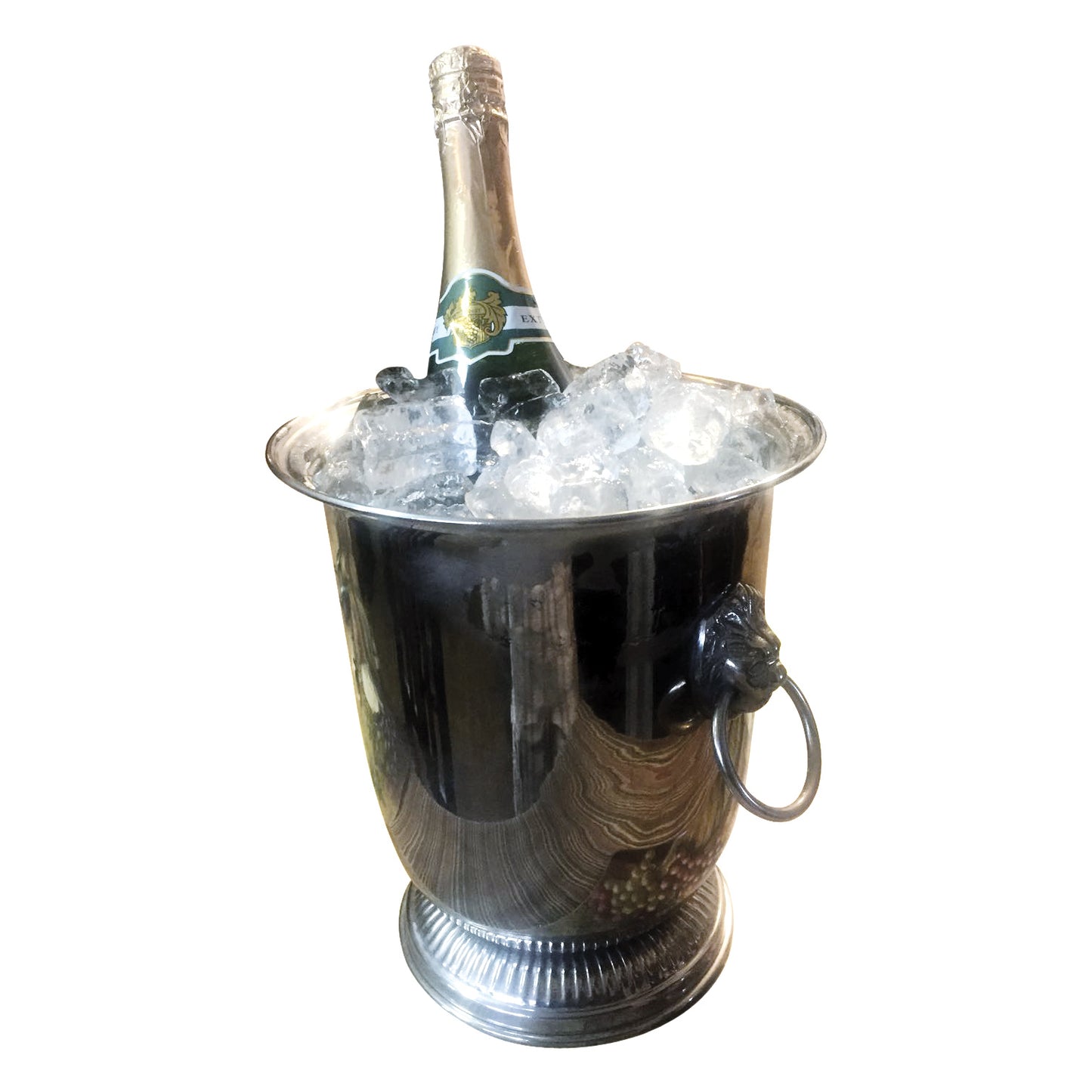 GiftBay Wine Chiller / Wine Cooler, Brass Silver 9" Height