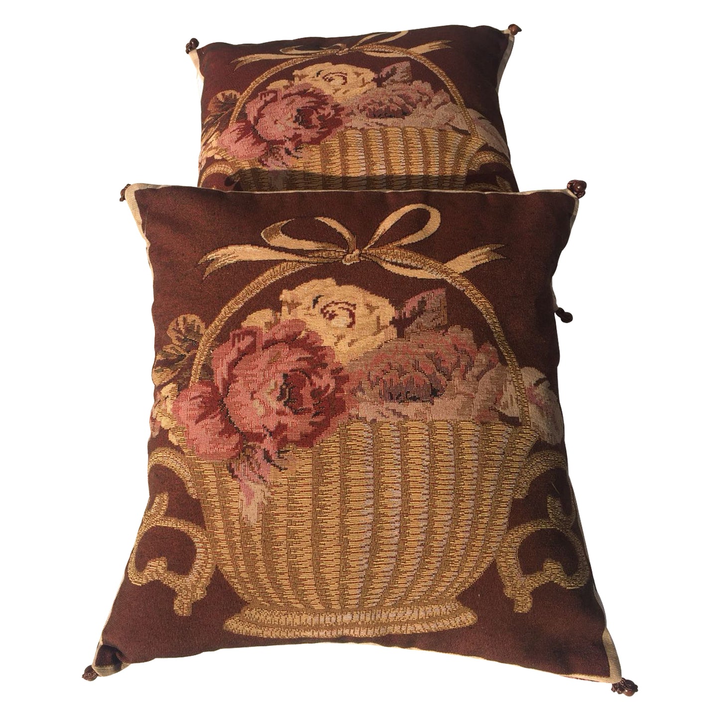 GiftBay Square Shape Set of 2 Throw Pillow Cushion Cover 16" x 16" with Pillow