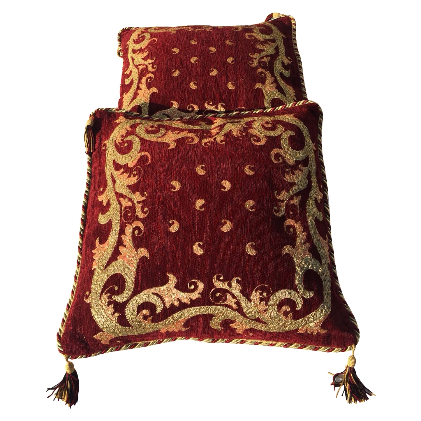GiftBay Square Shape Set of 2 Throw Pillow Cushion Cover 16" x 16" with Pillow