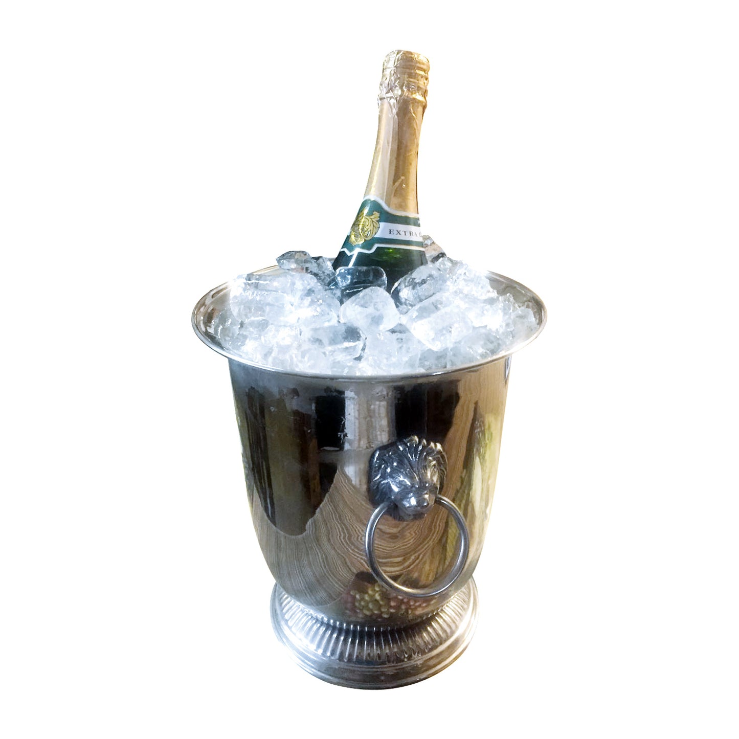 GiftBay Wine Chiller / Wine Cooler, Brass Silver 9" Height