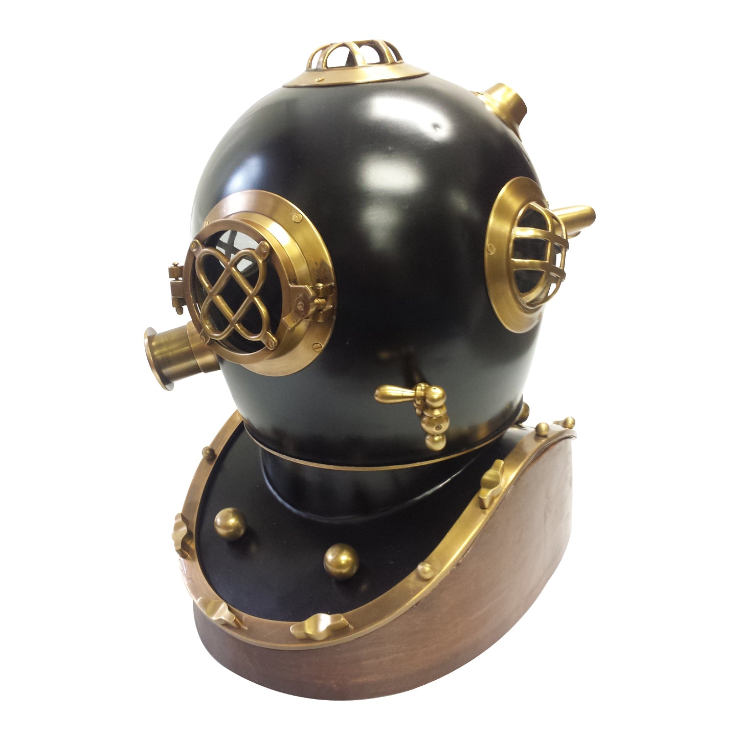 GiftBay Decorative Brass Diving Helmet, 17" Length x 13" Width