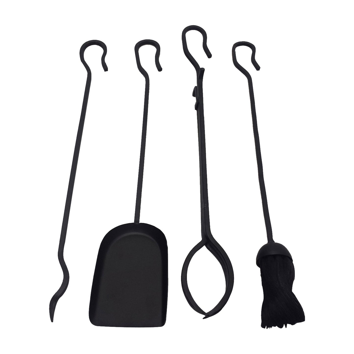 GiftBay 1112 (S/5) Fire Tool Set & Log Holder| 31.5" High | Wrought Iron | Shovel Poker Brush Tongs and Stand | Perfect for Fire Place .