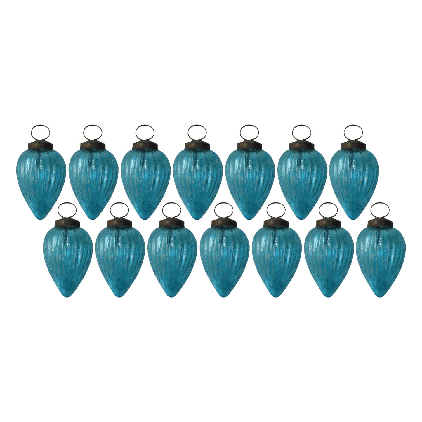 GiftBay Creations ORN-124(S/12) Antique-look Glass Ornament 3" H, Set of 12 for Christmas Tree Decoration