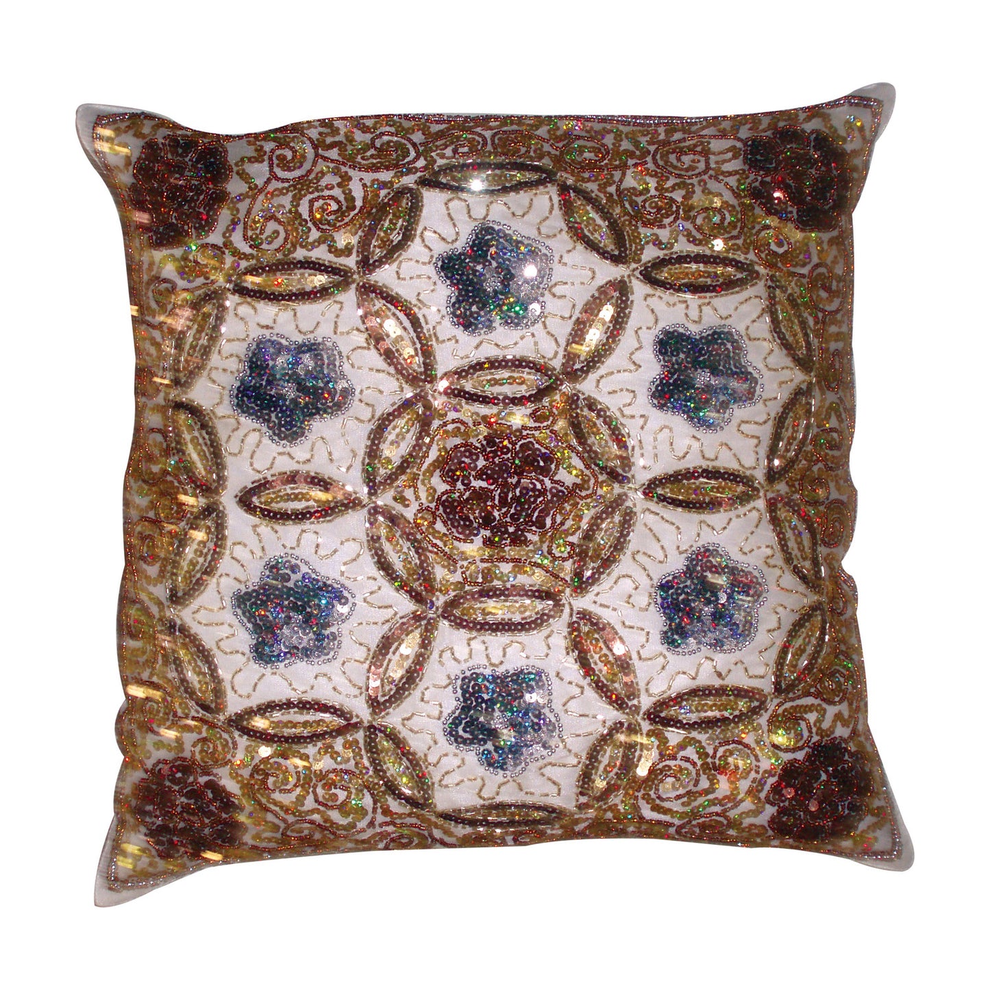 GiftBay Square Shape Set of 2 Throw Pillow Cushion Cover 16" x 16" with Pillow